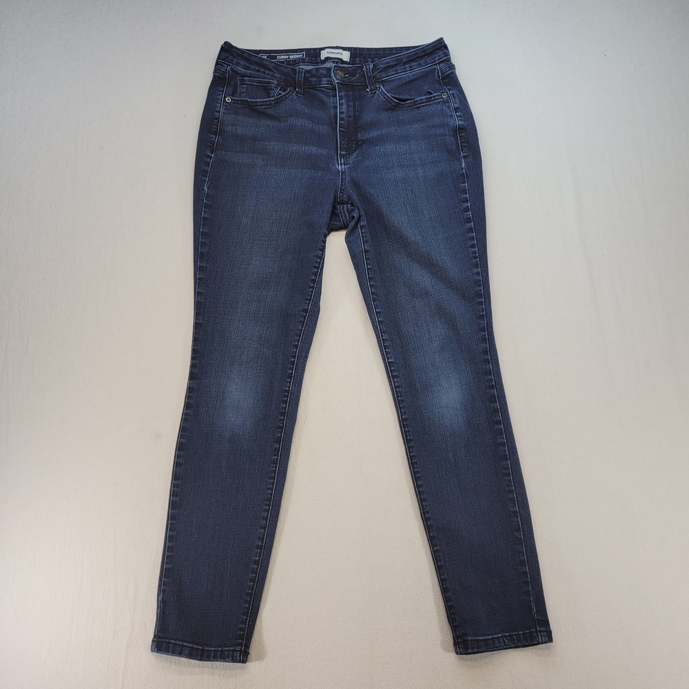Sonoma Curvy Skinny Jeans Womens 10 Blue Dark Wash Denim Stretch